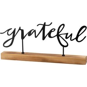 Primitives by Kathy Black 'Grateful' Tabletop Sign